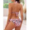 imageEomenie One Piece Swimsuits for Women Cutout Tie Back and Side Monokini Halter Bathing Suits Plunge Slimming SwimwearOrange