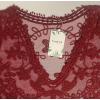 imageEomenie Womens Contrast Lace Bathing Suit Cover Up VNeck Swimsuit Coverups Loose Swimwear Beach Dress BeachwearWine Red
