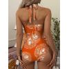 imageEomenie Womens One Piece Swimsuits Tummy Control Halter Slimming Bathing Suit Plunge 1 Piece Swimsuit for WomanA1