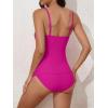 imageEomenie Womens Swimsuit Tankini Tummy Control Bathing Suits Two Piece Full Coverage Slim Swim Suits with High Waisted BottomDark Purple