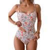 Orange Floral Printed
