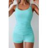 imageEomenie Womens Swimsuit Tankini Set Modest Tummy Control Slimming Bathing Suits Two Piece Swim Suit with High Waisted ShortLight Blue