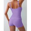imageEomenie Womens Swimsuit Tankini Set Modest Tummy Control Slimming Bathing Suits Two Piece Swim Suit with High Waisted ShortPurple