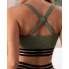 imageEomenie Bikini Top for Women Swimsuit Twist Hollow Bathing Suit Top OnlyArmy Green
