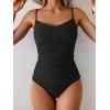 imageEomenie Tankini Swimsuits for Women Two Piece Tummy Control Bathing Suit Slimming Modest Swimwear with High Waisted BottomBlack