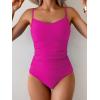 imageEomenie Tankini Swimsuits for Women Two Piece Tummy Control Bathing Suit Slimming Modest Swimwear with High Waisted BottomHot Pink