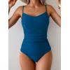 imageEomenie Tankini Swimsuits for Women Two Piece Tummy Control Bathing Suit Slimming Modest Swimwear with High Waisted BottomPeacock Blue