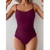 imageEomenie Tankini Swimsuits for Women Two Piece Tummy Control Bathing Suit Slimming Modest Swimwear with High Waisted BottomWine Red