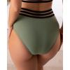 imageEomenie Womens High Waisted Bikini Bottom Tummy Control Swimsuit Bottom Swim BriefsArmy Green