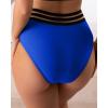 imageEomenie Womens High Waisted Bikini Bottom Tummy Control Swimsuit Bottom Swim BriefsNavy Blue