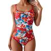 Blue Red Printed