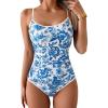 White Blue Printed