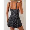 imageEomenie One Piece Swimdress Swimsuits for Women Tummy Control Swim Dresses Skirt Bathing SuitBlack Polka Dot