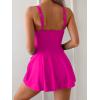 imageEomenie One Piece Swimdress Swimsuits for Women Tummy Control Swim Dresses Skirt Bathing SuitHot Pink