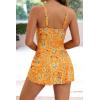imageEomenie One Piece Swimdress Swimsuits for Women Tummy Control Swim Dresses Skirt Bathing SuitOrange  Blue  Printed