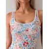 imageEomenie One Piece Swimdress Swimsuits for Women Tummy Control Swim Dresses Skirt Bathing SuitPink  Blue Floral Print