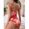 imageEomenie Womens One Piece Tummy Control Swimsuits Slimming Bathing Suit Support Full Coverage Square Neck SwimwearPattern04