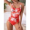 imageEomenie Womens One Piece Tummy Control Swimsuits Slimming Bathing Suit Support Full Coverage Square Neck SwimwearPattern04