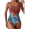 Brick Red Floral 01