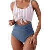 Gray Blue Striped