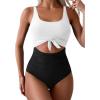 White Black Color Block