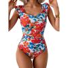 Blue  Hot Pink Floral Print