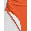 imageEomenie Womens One Piece Swimsuit Tummy Control Bathing Suit Cutout Ruffle Slimming Swim SuitOrange
