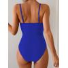 imageEomenie One Piece Swimsuit for Women Ring Linked Monokini Sexy Bathing Suit Cutout Swim SuitRoyal Blue
