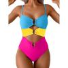 Blue Yellow Hot Pink