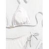 imageEomenie Ribbed Bikini Sets for Women Sexy Halter Triangle Top Two Piece Bathing Suit Tie Side SwimsuitWhite