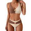 Brown Beige B-cross Back