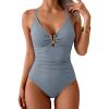 Grey Blue Ribbed