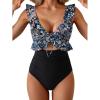 Black Blue Floral