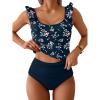 Navy Blue Pink Floral