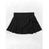 imageEomenie Womens High Waisted Swim Skirt Tummy Control Bikini Bottoms Side Tie Knot Bathing Suit Bottom with Builtin PantyBlack
