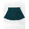 imageEomenie Womens High Waisted Swim Skirt Tummy Control Bikini Bottoms Side Tie Knot Bathing Suit Bottom with Builtin PantyDark Green