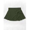 imageEomenie Womens High Waisted Swim Skirt Tummy Control Bikini Bottoms Side Tie Knot Bathing Suit Bottom with Builtin PantyGreen