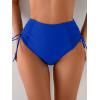 imageEomenie Womens High Waisted Swimsuit Bottom Tummy Control Ruched Bikini Bottoms Side Tie Bathing Suit Swim BottomRoyal Blue