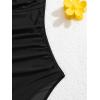 imageEomenie Womens One Piece Swimsuit Tummy Control Cutout Bathing Suit Push Up Wide Straps Swim SuitBlack