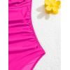 imageEomenie Womens One Piece Swimsuit Tummy Control Cutout Bathing Suit Push Up Wide Straps Swim SuitHot Pink