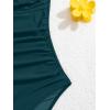 imageEomenie Womens One Piece Swimsuit Tummy Control Cutout Bathing Suit Push Up Wide Straps Swim SuitPeacock Green