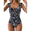 Black White Floral Print