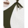 imageEomenie Thong Bikini Bottoms for Women Sexy Cheeky Swimsuit Bottom Low Rise Adjustable Tie Side Bathing SuitArmy Green