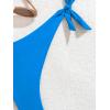 imageEomenie Thong Bikini Bottoms for Women Sexy Cheeky Swimsuit Bottom Low Rise Adjustable Tie Side Bathing SuitBlue