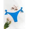 imageEomenie Thong Bikini Bottoms for Women Sexy Cheeky Swimsuit Bottom Low Rise Adjustable Tie Side Bathing SuitBlue