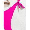 imageEomenie Thong Bikini Bottoms for Women Sexy Cheeky Swimsuit Bottom Low Rise Adjustable Tie Side Bathing SuitHot Pink