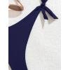 imageEomenie Thong Bikini Bottoms for Women Sexy Cheeky Swimsuit Bottom Low Rise Adjustable Tie Side Bathing SuitNavy Blue