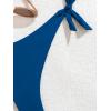 imageEomenie Thong Bikini Bottoms for Women Sexy Cheeky Swimsuit Bottom Low Rise Adjustable Tie Side Bathing SuitPeacock Blue