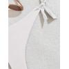 imageEomenie Thong Bikini Bottoms for Women Sexy Cheeky Swimsuit Bottom Low Rise Adjustable Tie Side Bathing SuitWhite