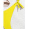 imageEomenie Thong Bikini Bottoms for Women Sexy Cheeky Swimsuit Bottom Low Rise Adjustable Tie Side Bathing SuitYellow